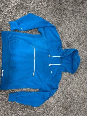 Nike Bright Blue Hooded Pullover with Front Zip Pocket